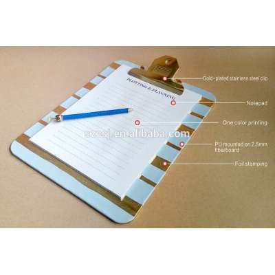 A4 wooden fiberboard clipboard folder with notepad for office and school